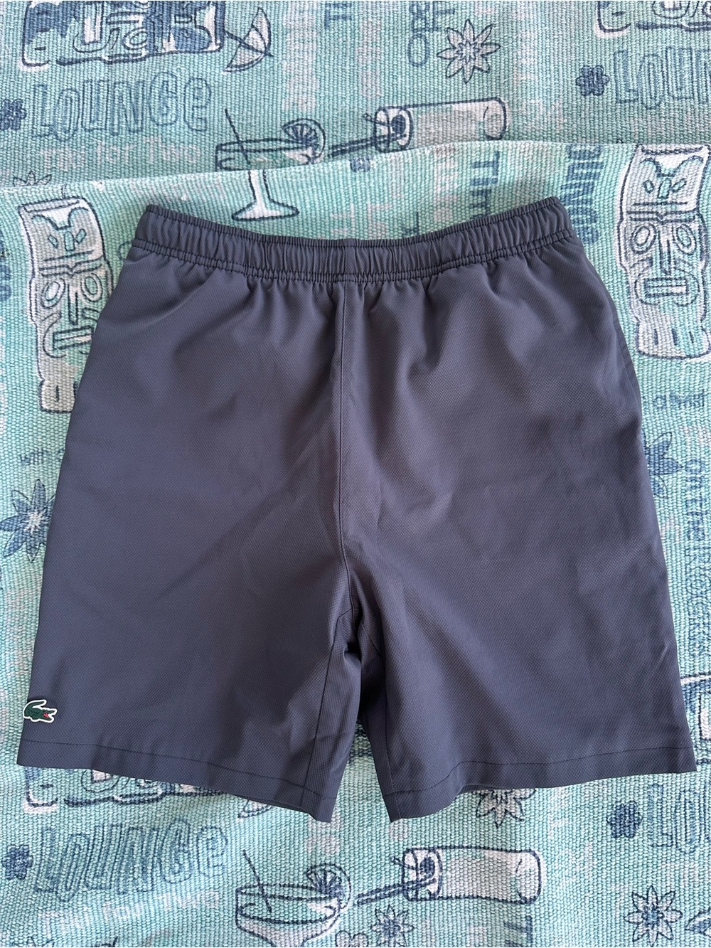 Lacoste Men’s Charcoal Gray Swim Trunks
